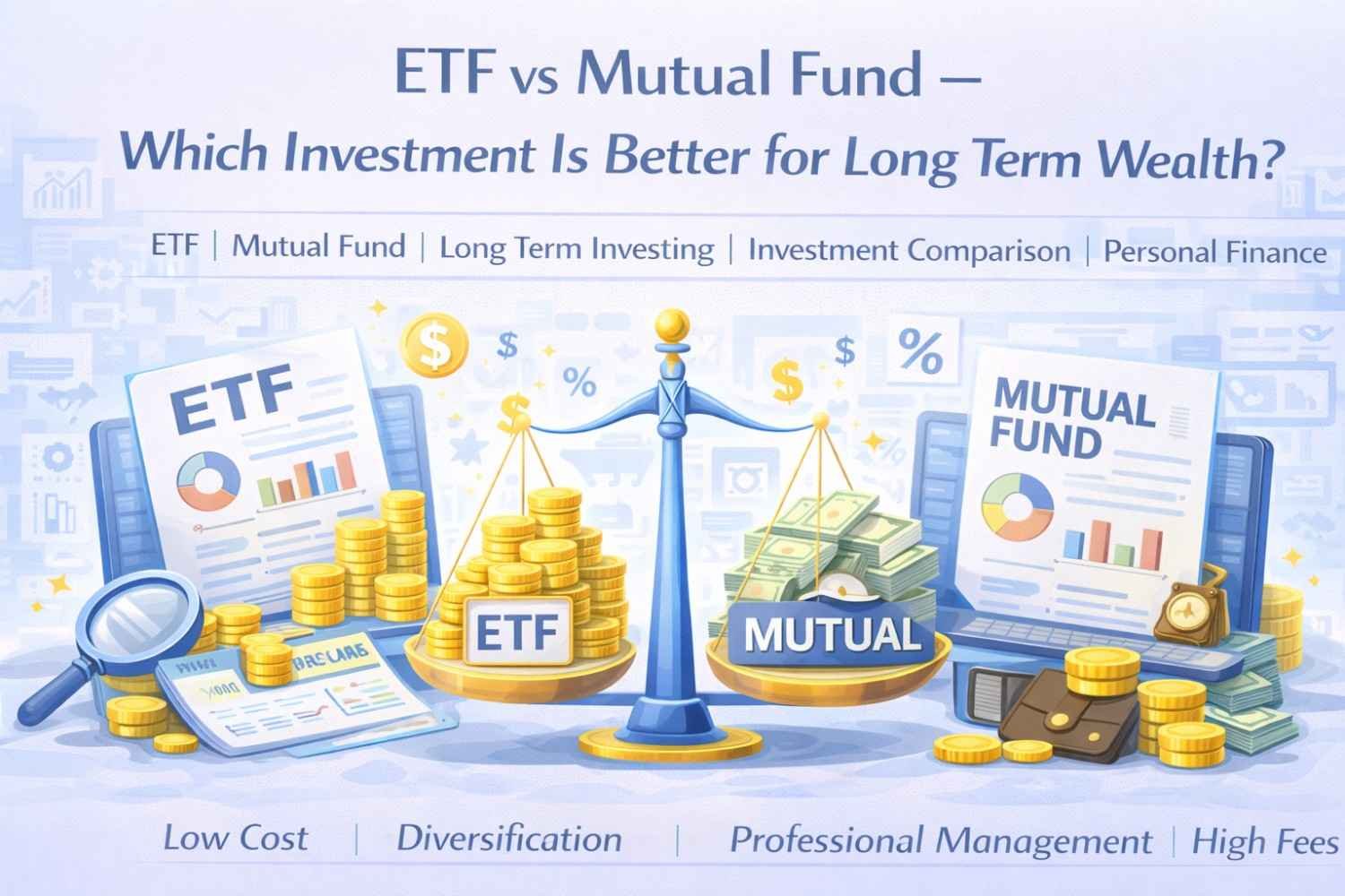 ETF vs Mutual Fund – Which Investment Is Better for Long Term Wealth?
